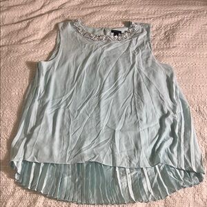 Ann Taylor Light Blue Embellished Blouse size M
